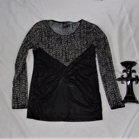 Anac Tops - Large womens black  shirt top blouse rock n roll